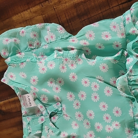 Carter's Green Ruffle Dress - Picture 3 of 6